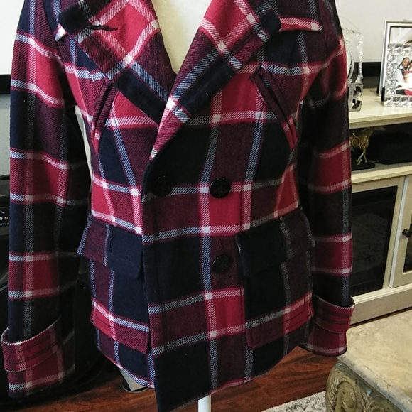 American Eagle checkard board jacket size S - Picture 2 of 9